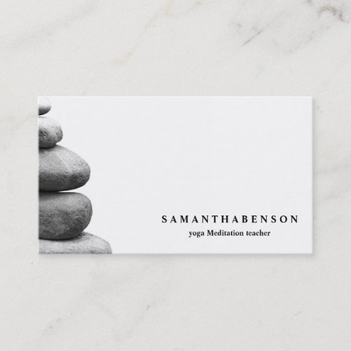 Elegant Water Color Logo Zen Yoga Healing Health Business Card