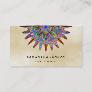Elegant Water Color Lotus Flower Logo Yoga Busines Business Card