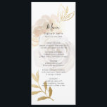 Elegant Water Color Roses Wedding Menu Card<br><div class="desc">Elegant Water color Roses Wedding Menu Card</div>