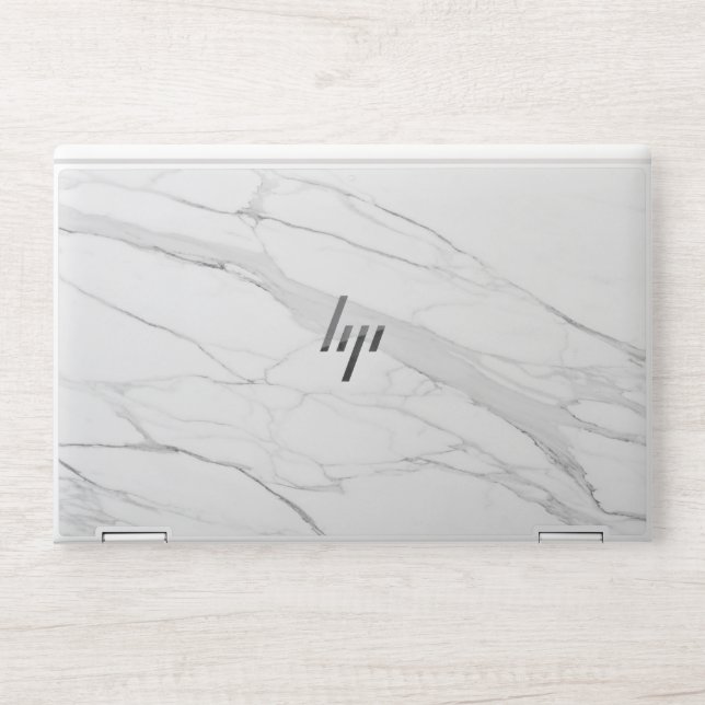 Elegant  Water Marble black glitter HP Laptop Skin (Front)