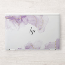 Elegant Water Marble gold glitter purple color