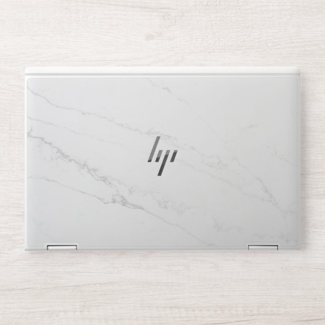 Elegant  Water Marble white HP Laptop Skin (Front)