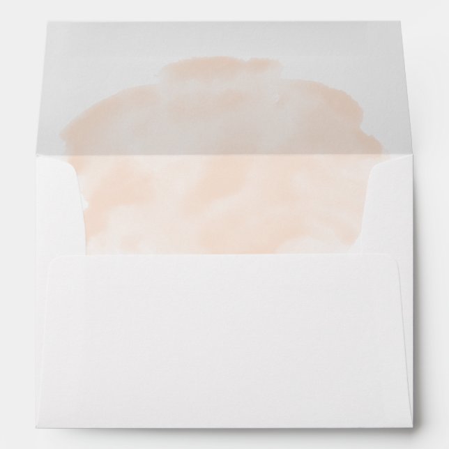 Elegant Watercolor  5x7 Wedding Invitation Envelope (Back (Bottom))
