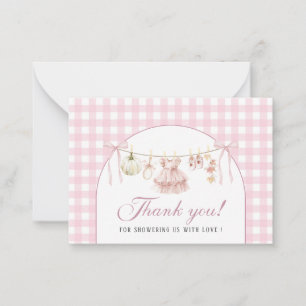 Elegant Watercolor A Little Pumpkin Baby shower Note Card