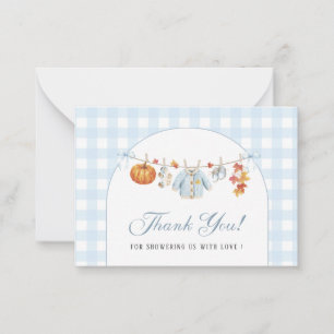 Elegant Watercolor A Little Pumpkin Baby shower Note Card
