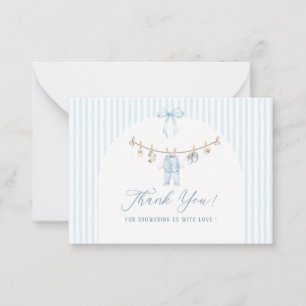 Elegant Watercolor a sweet baby boy  Baby shower Note Card