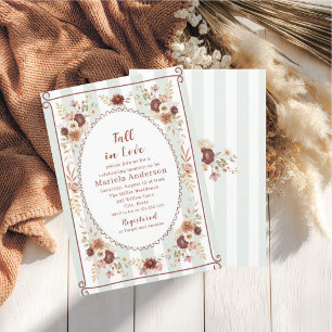 Elegant Watercolor a sweet little pumpkin Baby Sh Invitation