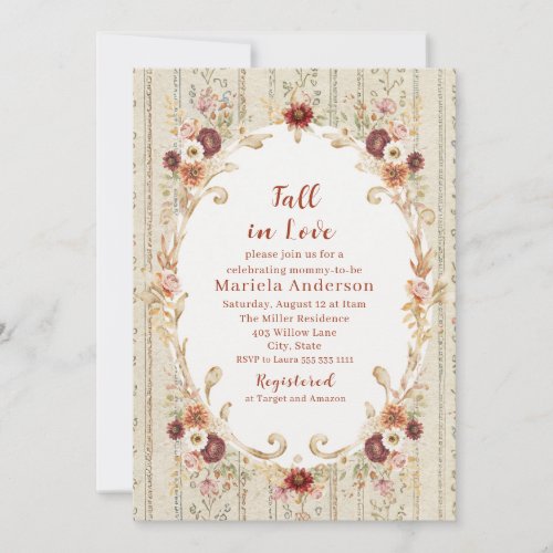 Elegant Watercolor a sweet little pumpkin Baby Sh Invitation