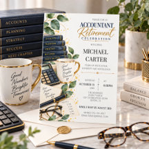 Elegant Watercolor Accountant Retirement Party