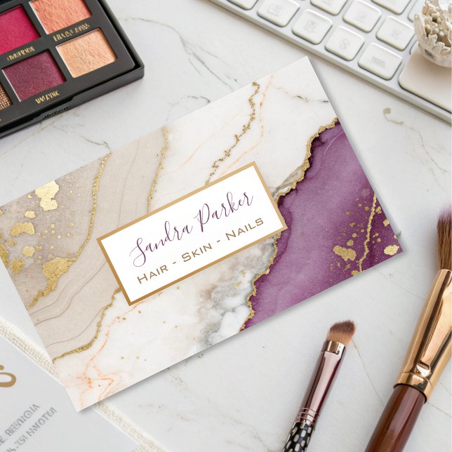 elegant watercolor and faux gold foil  business card (Creator Uploaded)