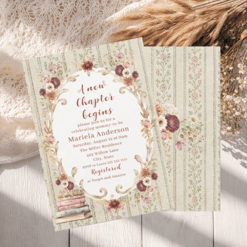 Elegant Watercolor anew chapter begins sweet litt Invitation