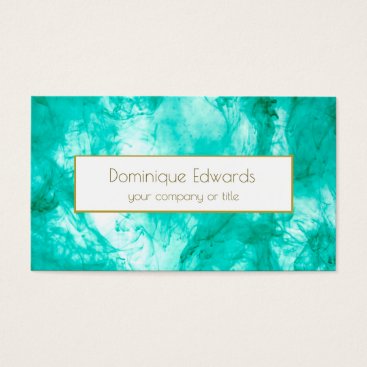 Elegant Watercolor Aqua Blue Gold Professional Business Card Elegant Watercolor Aqua Blue Gold Professional Business Card