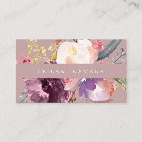 Elegant Watercolor Artsy Floral Business Card