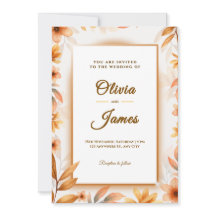 Elegant watercolor autumn floral wedding