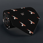 Elegant Watercolor Baseball Monogram Initial Black Neck Tie<br><div class="desc">Hit a home run in style with our Baseball Tie – a distinctive accessory tailored for baseball lovers and MLB sports fans. This tie isn't just an accessory; it's a visual celebration of the passion and camaraderie found in the world of baseball. The meticulously crafted baseball cross, bat, and ball...</div>
