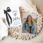 Elegant Watercolor Black Bow 16th Birthday Party Invitation<br><div class="desc">Celebrate your fabulous 16th with our Elegant Watercolor Black Bow Birthday Party Invitation! This stylish design showcases a delicate black bow paired with soft watercolor details, creating a perfect mix of elegance and charm. Ideal for marking this special milestone, this invitation is fully customizable, ensuring your 16th birthday celebration is...</div>