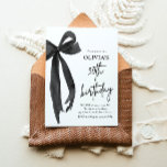 Elegant Watercolor Black Bow 30th Birthday Party Invitation<br><div class="desc">Get ready to celebrate in style with our Elegant Watercolor Black Bow Birthday Party Invitation! This charming design features a sweet black bow and delicate watercolor touches, making it perfect for a classy yet fun birthday bash. It’s easy to customize and adds just the right amount of cute elegance to...</div>