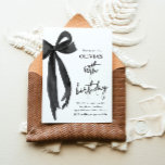 Elegant Watercolor Black Bow 40th Birthday Party Invitation<br><div class="desc">Celebrate your fabulous 40th with our Elegant Watercolor Black Bow Birthday Party Invitation! This stylish design showcases a delicate black bow paired with soft watercolor details, creating a perfect mix of elegance and charm. Ideal for marking this special milestone, this invitation is fully customizable, ensuring your 40th birthday celebration is...</div>