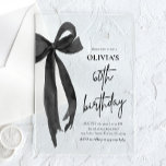 Elegant Watercolor Black Bow 60th Birthday Party Acrylic Invitations<br><div class="desc">Celebrate your fabulous 60th with our Elegant Watercolor Black Bow Birthday Party Invitation! This stylish design showcases a delicate black bow paired with soft watercolor details, creating a perfect mix of elegance and charm. Ideal for marking this special milestone, this invitation is fully customizable, ensuring your 60th birthday celebration is...</div>