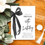 Elegant Watercolor Black Bow 60th Birthday Party Invitation<br><div class="desc">Celebrate your fabulous 60th with our Elegant Watercolor Black Bow Birthday Party Invitation! This stylish design showcases a delicate black bow paired with soft watercolor details, creating a perfect mix of elegance and charm. Ideal for marking this special milestone, this invitation is fully customizable, ensuring your 60th birthday celebration is...</div>