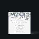 Elegant Watercolor Blue Floral Vines 90th Birthday Invitation<br><div class="desc">Your bride will love this soft blue invitation! This design features watercolor vines with classic typography and elegant script.</div>