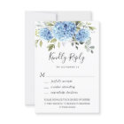 Elegant Watercolor Blue Hydrangea  Flowers Wedding