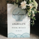 Elegant Watercolor Blue Shell Bridal Welcome Sign<br><div class="desc">Welcome guests to your bridal shower with this beautiful sign. Watercolor elegantBlue Shell  Bridal Shower Wellcome Foam Board. Matching items available.</div>