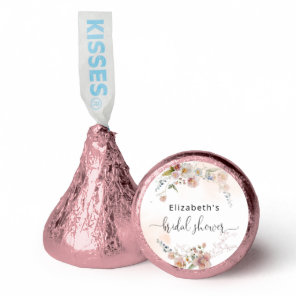 Elegant Watercolor Blush Floral Bridal Shower Hershey®'s Kisses®