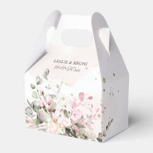 Elegant Watercolor Blush Pink Gum Eucalyptus