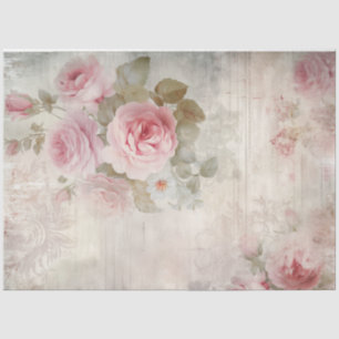 Elegant watercolor boho blush pink roses chic tissue paper