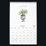 Elegant Watercolor Botanical 2025 Calendar<br><div class="desc">Elegant botanical 2025 Calander featuring a hand painted watercolor botanical painting for each month.</div>