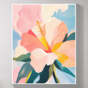 Elegant Watercolor Botanical Floral Canvas Art Photo Tile
