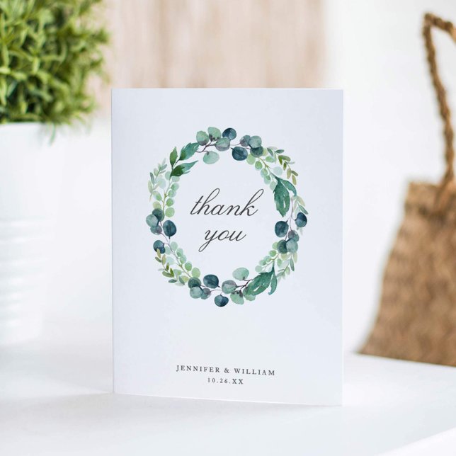 Elegant Watercolor Botanical Greenery Wedding Invitation (Creator Uploaded)