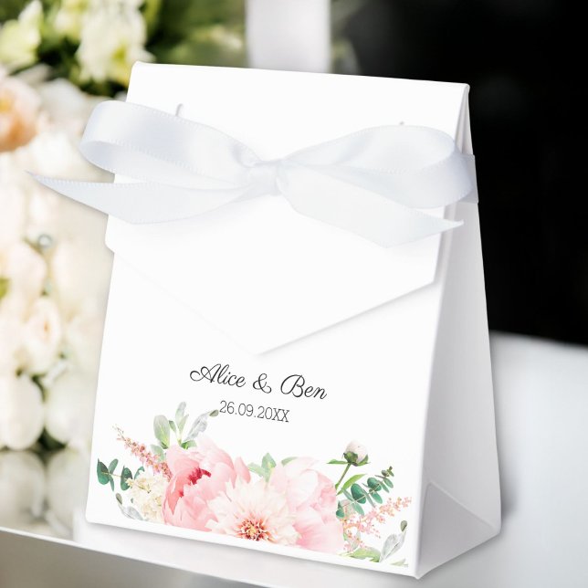 Elegant watercolor Botanical Spring Favor Boxes (Personalized Elegant watercolor Botanical Spring Favor Boxes
)