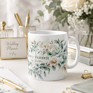 Elegant Watercolor Botanical Wedding Planner  Coffee Mug