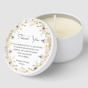 elegant watercolor botanical wedding thank you mini candle favors