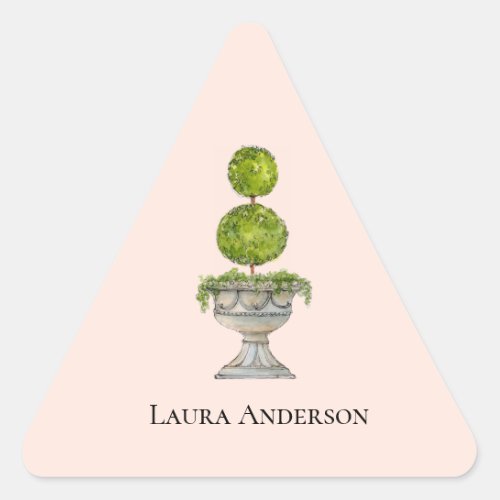 Elegant watercolor Boxwood Topiary sticker