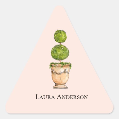 Elegant watercolor Boxwood Topiary sticker