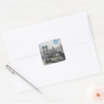Elegant Watercolor Brooklyn Bridge NYC Square  Square Sticker
