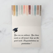 Elegant Watercolor Brush Stroke Nurse Graduation Card (Inside)