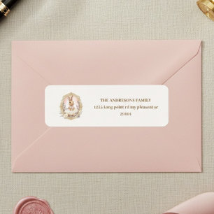 Elegant Watercolor Bunny  Label