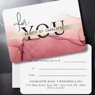 Elegant Watercolor Business Gift Certificate