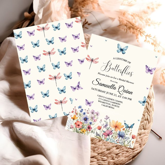 Elegant Watercolor Butterflies Bridal Shower Invitation (Creator Uploaded)