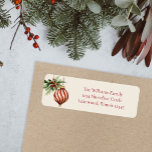 Elegant Watercolor Christmas Return Address Label<br><div class="desc">Elegant Watercolor Christmas Return Address label features watercolor Christmas ornaments.</div>