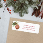 Elegant Watercolor Christmas Return Address Label<br><div class="desc">Elegant Watercolor Christmas Return Address label features watercolor Christmas ornaments.</div>