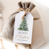 Elegant Watercolor Christmas Tree Holiday