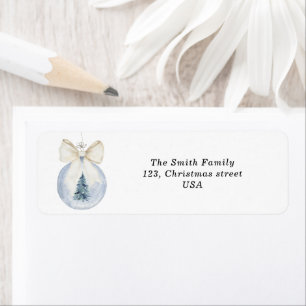 Elegant Watercolor Christmas tree Label