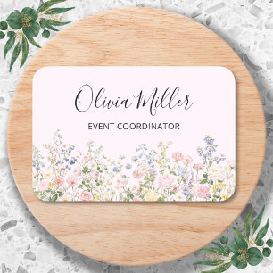 Elegant Watercolor Colorful Flower Garden Floral Name Tag