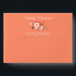 Elegant Watercolor Coral Floral Wedding Envelope<br><div class="desc">Elegant Watercolor Coral Floral Wedding Envelope</div>