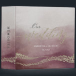Elegant Watercolor Cranberry Wedding Photo Album 3 Ring Binder<br><div class="desc">Awash Elegant Watercolor in Cranberry with faux Gold Foil Script and details Wedding Photo Album With trendy Hand Lettered Script font! ~ Check my shop to see the entire wedding collection with this design!</div>